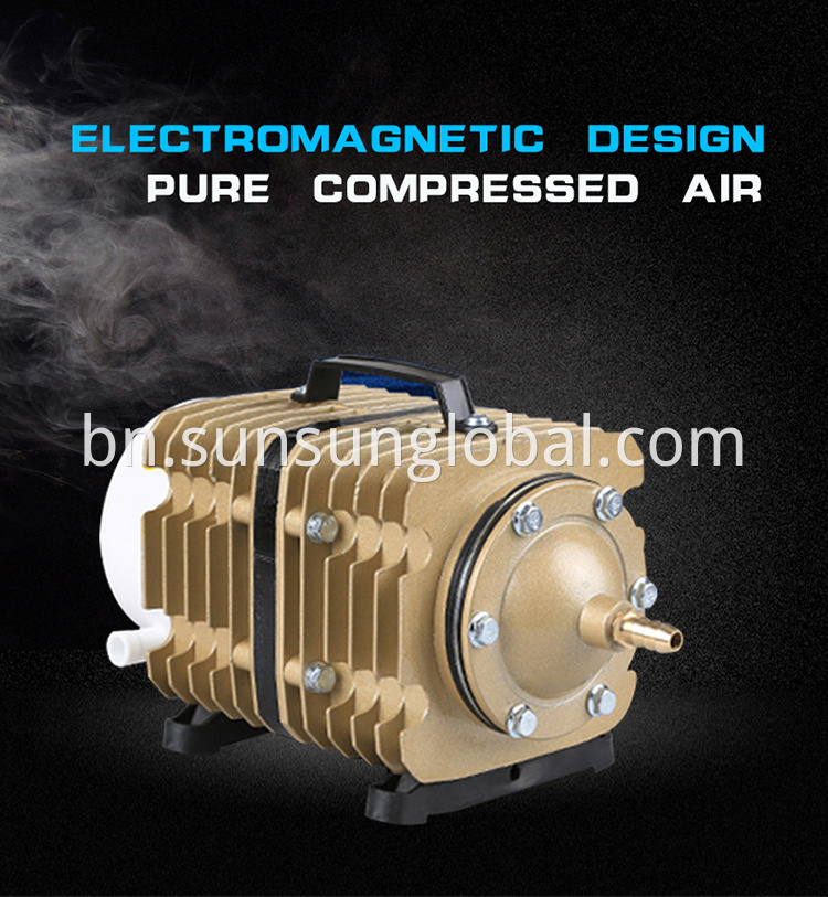 সানসান অ্যাকোয়ারিয়াম আনুষাঙ্গিক মাছ চাষের জন্য চৌম্বকীয় বায়ু সংকোচকারী পাম্প